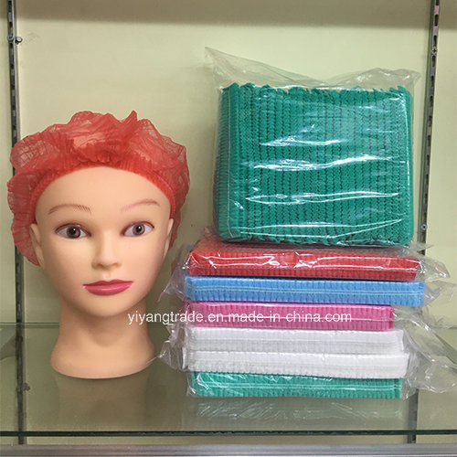 Disposable Medical Bouffant Cap with Single and Double Elastic