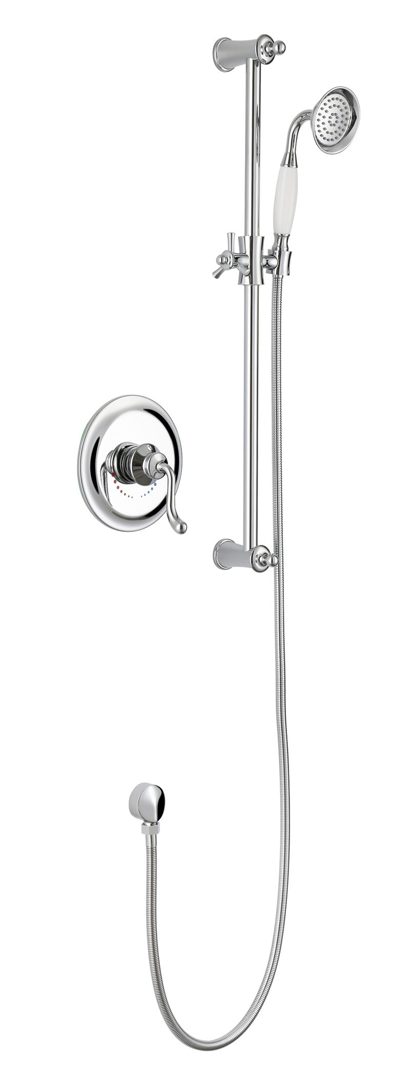 Wall Mounted Antique Brass Concealed Shower Set (zf-W64)
