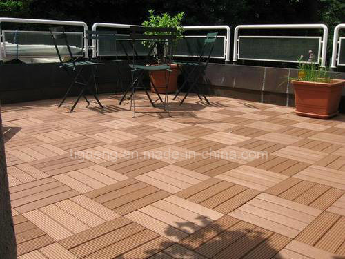 Outdoor Interlocking WPC DIY Deck Tiles/Sports Rubber Wood Plastic Flooring