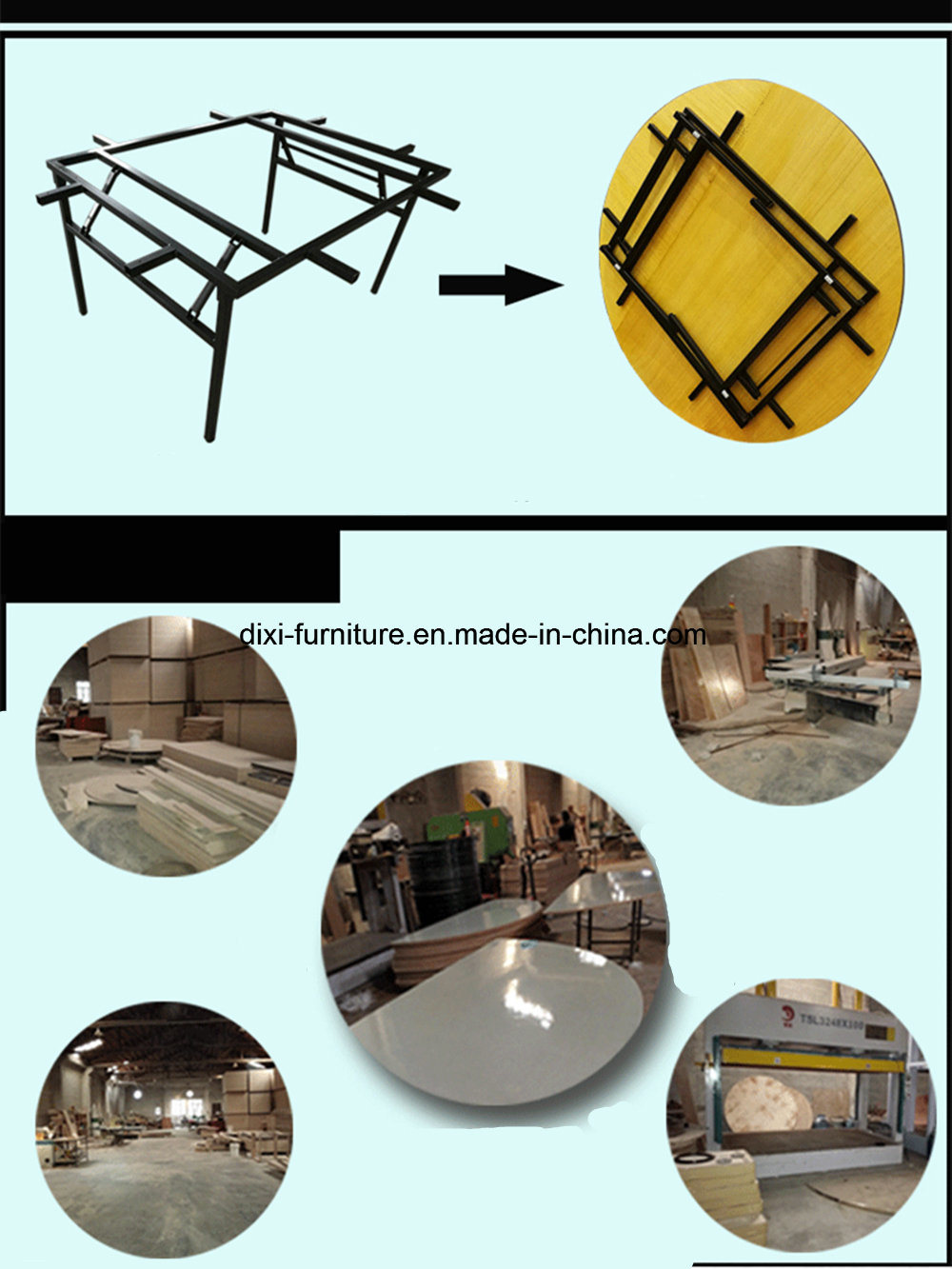 Restaurant Furniture Hotel Banquet Round Table Combination Banquet Table