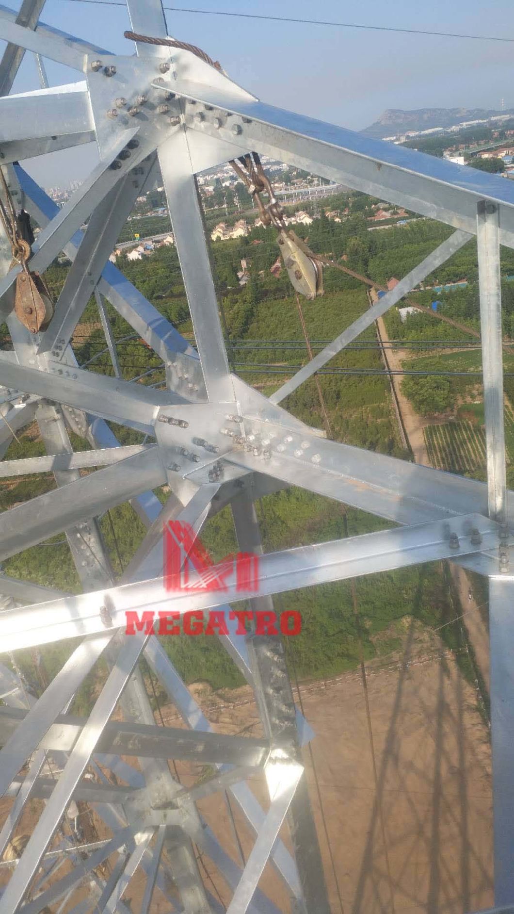 Megatro 500kv Line 5e6 Sj1 Double Circuit Tension and Electric Transmission Steel Tower