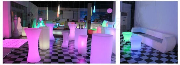 LED Sofa Plastic Chair Light Furniture for Promotion