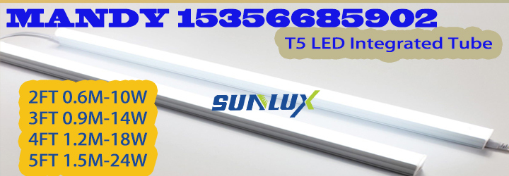 Dimmable LED T5 3FT 4FT 10W 14W 18W LED Integrated Tube Fluorescent Light