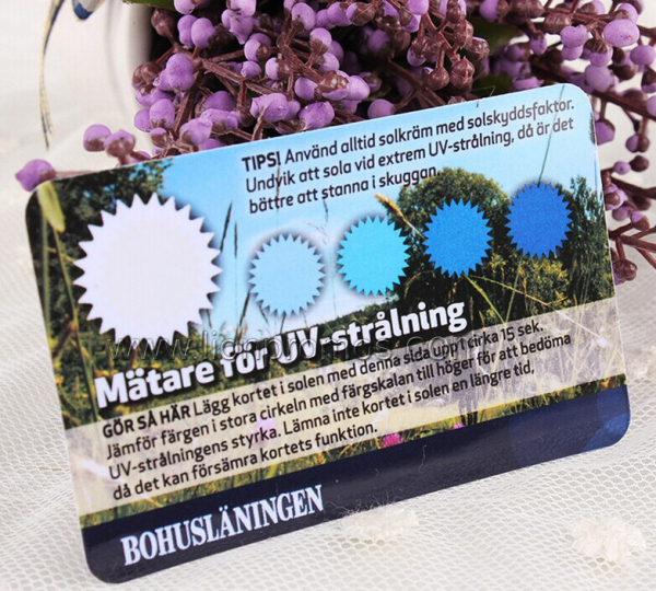 Health Food Lady Summer Gifts UV Tester Card