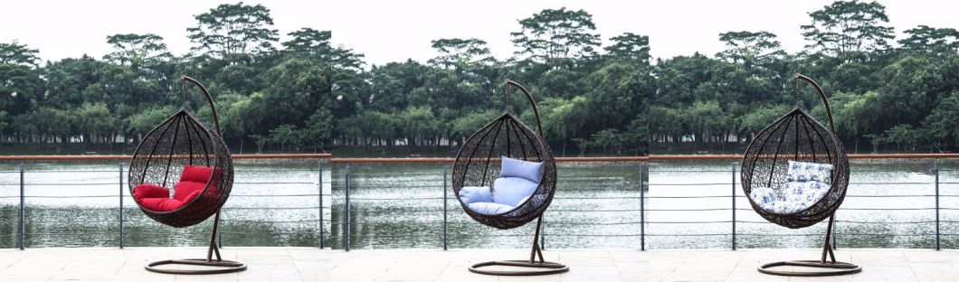 Synthetic PE-Rattan Woven Patio Furniture Outdoor Garden Wicker Hammock Swing Chair (TG-116)