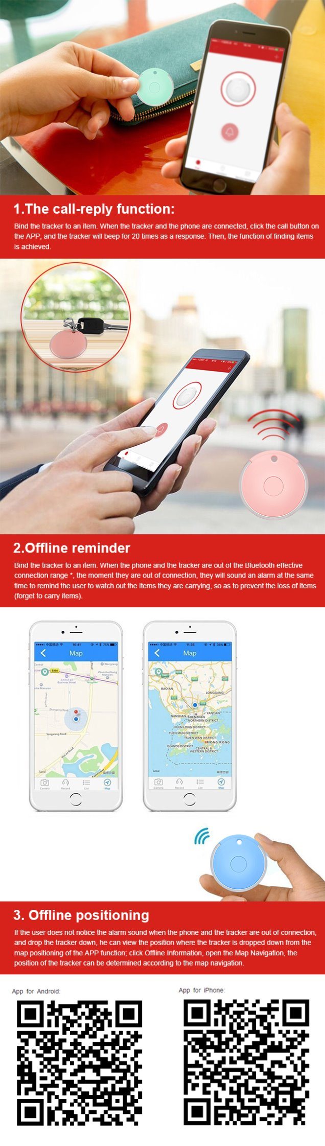 Mini Size Buetooth Tracker GPS Receiver for Bag