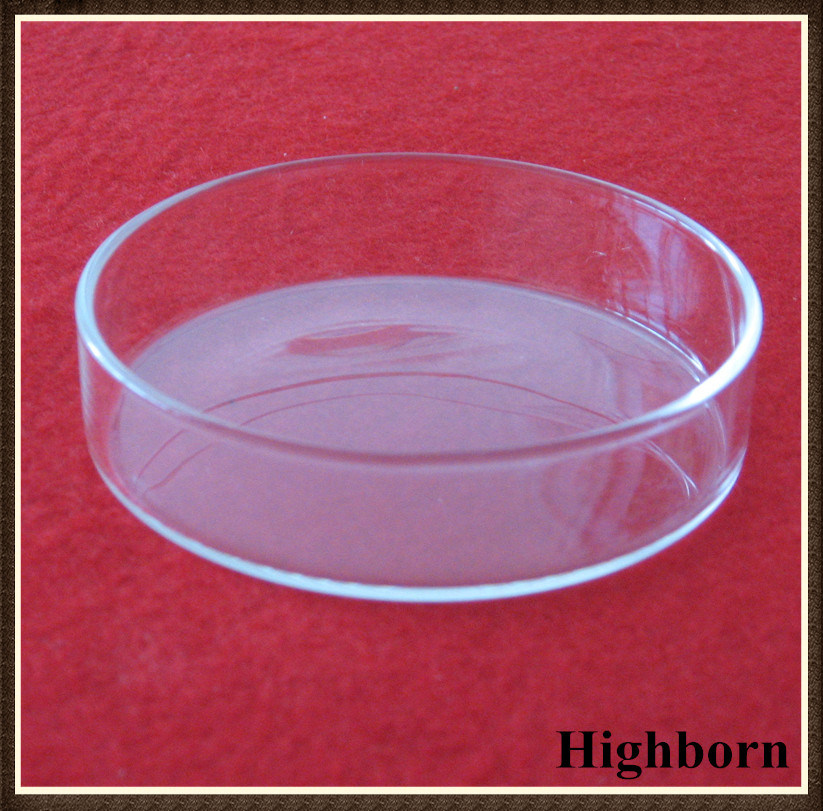 Clear Circular Silica Quartz Glass Petri Dish for Melting