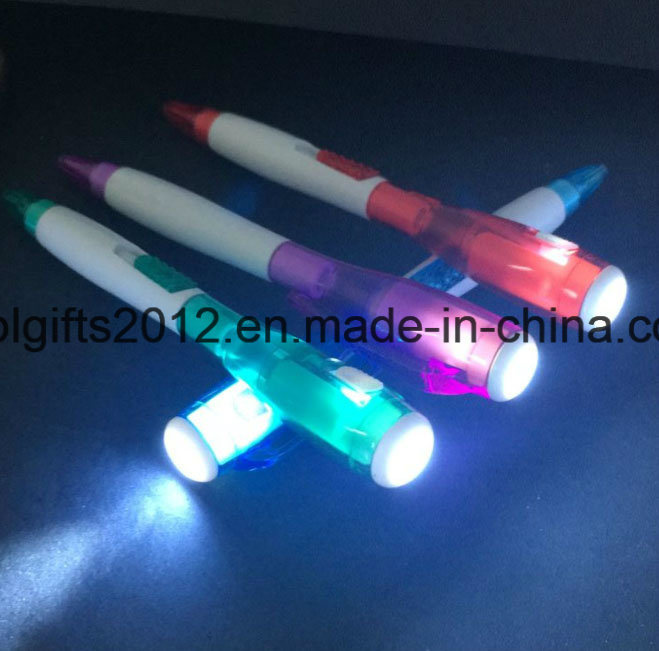 Promotion Gift Plastic LED Light Gift Ball Point Pen with Logo