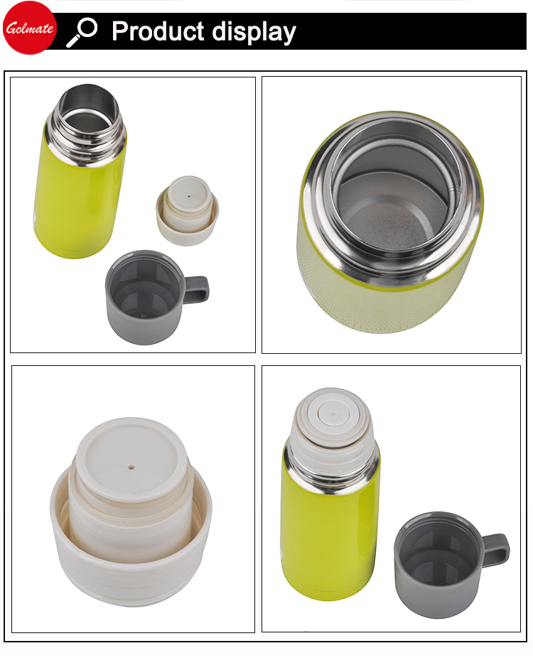 Custom Color Double Wall Glass liner Thermos Water Vacuum Flask