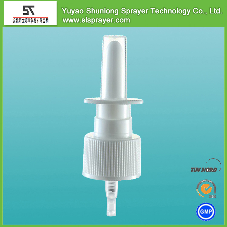 Manufactory Sale Custom 18 410 Ribbed Closure Nasal Sprayer Head Nose Sprayer Nozzle Nasal Sprayer Pump for Bottle Medical