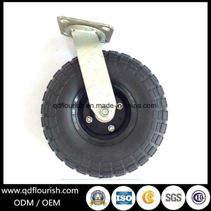 8X2.50-4 Inch Industrial Black Rubber Pneumatic Wheel Caster
