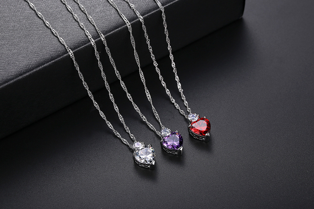 Crystal Charm Necklace Jewelry Stud Earring Pendant Necklace