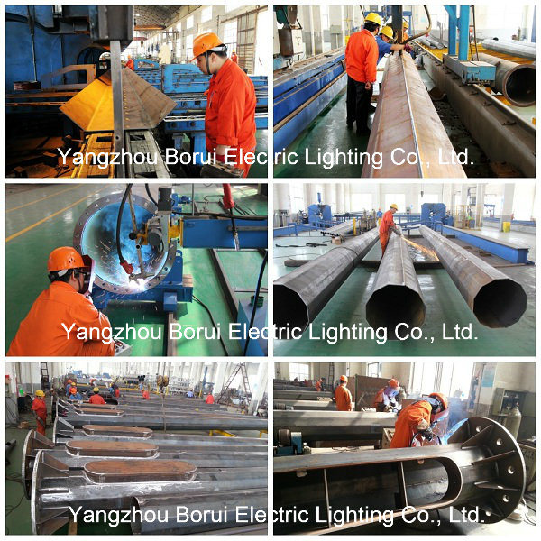 40FT 3mm Thickness Galvanized Steel Electric Pole