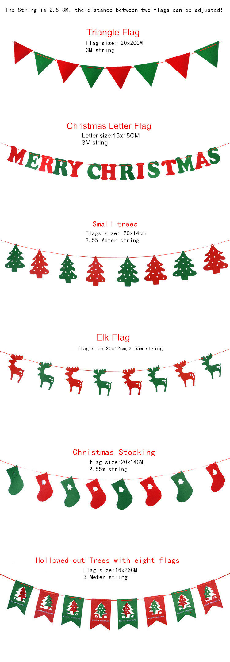 Christmas Decoration Flags for Christmas Party
