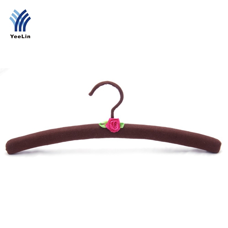 Colored Cotton Fabric Padded Hanger for Dry Clothes (YLFBCV0s)