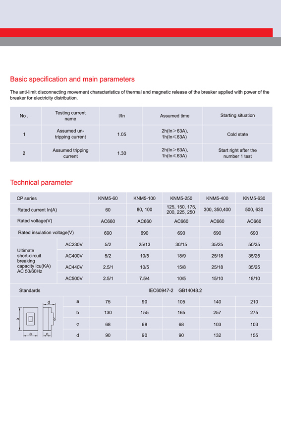 Knm5 Series Sales Moulded Case Circuit Breaker