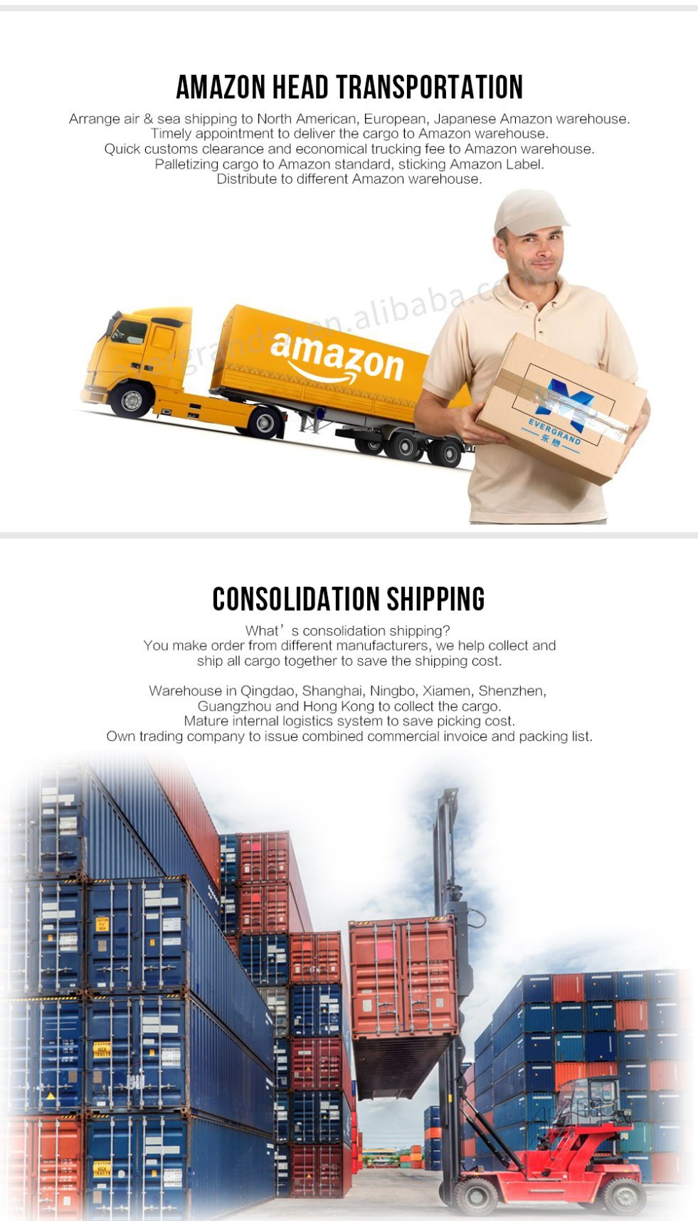 Ocean & Sea Shipping Freight From China to Chicago/Detroit/Nashville/Atlanta/Tampa/Kansas City/New Orleans