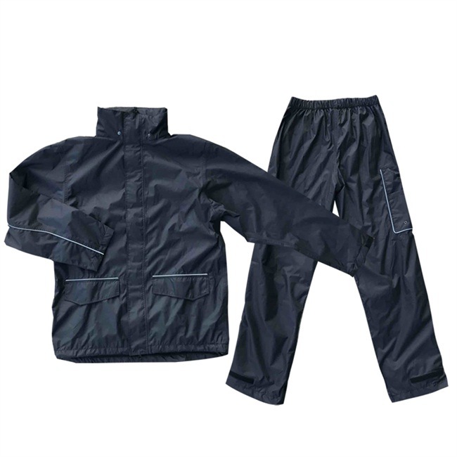 New Mens Polyester Oxford Waterproof Raincoat