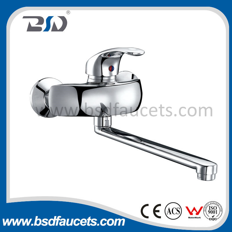 Wall Mounted Brass Single Lever Kitchen Water Tap