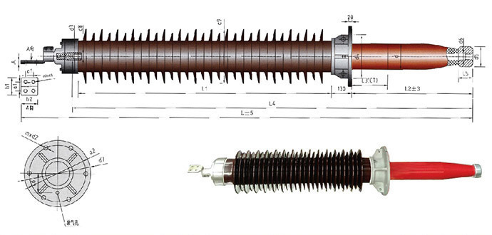 Oil Filled Type Oip Insulation Capacitive Transformer/Reactor Bushing