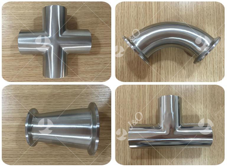 Sanitary Stainless Steel Pass Connection 3A Welded Forged Equal Long Cross