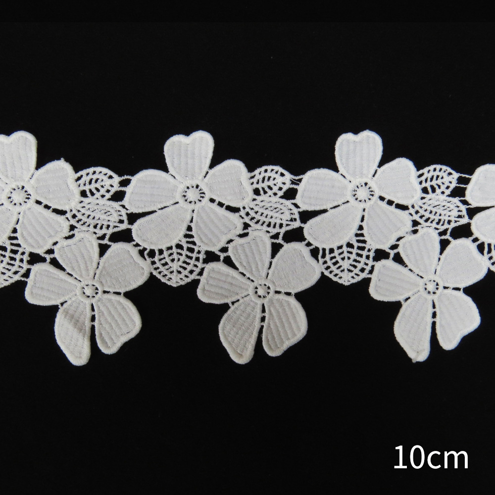 High Quality Embroidery White Flower Chemical Water Soluble Lace