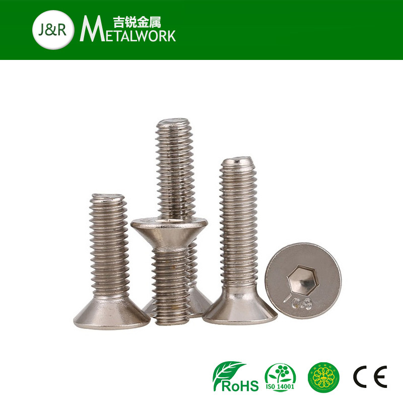 Carbon Steel Nickel Plated Hex Socket Flat/Countersunk Head Screw