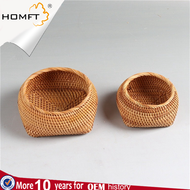 Handmade Rattan Woven Storage Hand Fruit Basket Storage Box