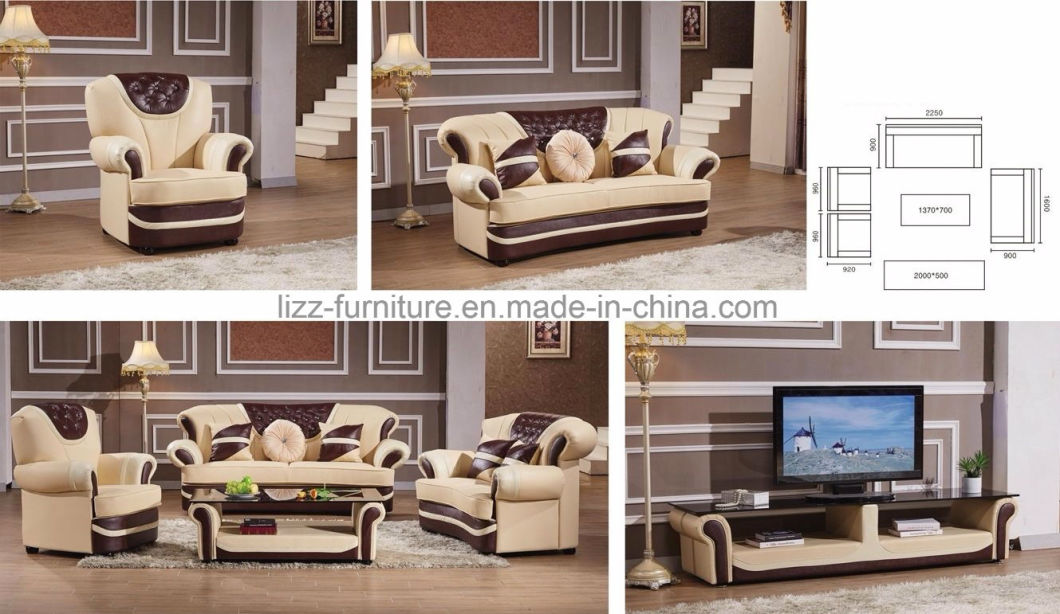 Beautiful Home Furniture Leather Sectional Sofa Set