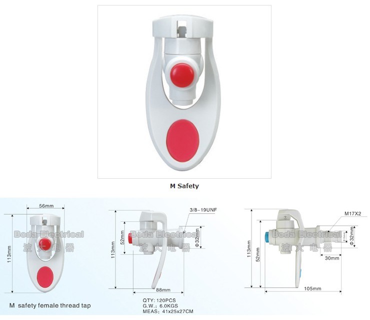 Plastic Tap for Water Dispenser Safety