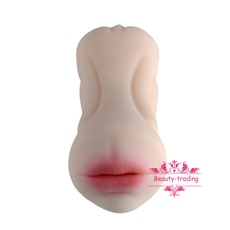 Sexy Lips for Male 3D Double Head Pussy Realistic Artificial Vagina Oral Masturbators Cup Adult Toys