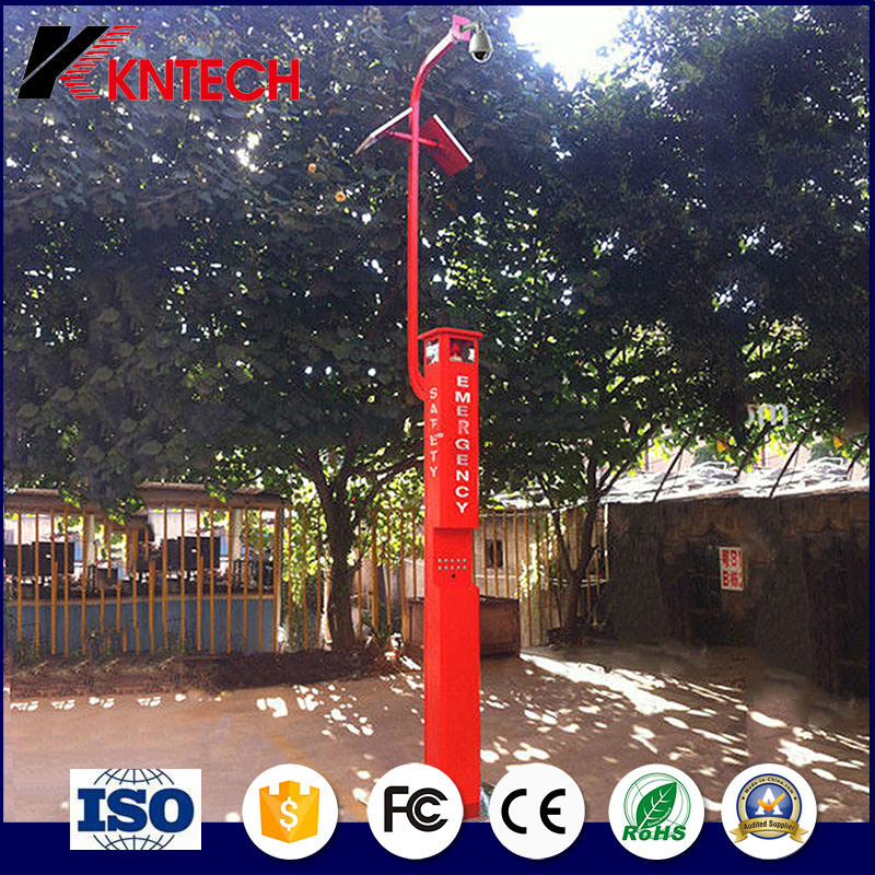 Public Sos Solar Power GSM Phone Wireless Telephone Tower