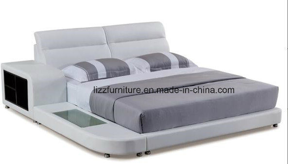 Adjustable Bedroom Set Modern Soft Leather Bed With Storage