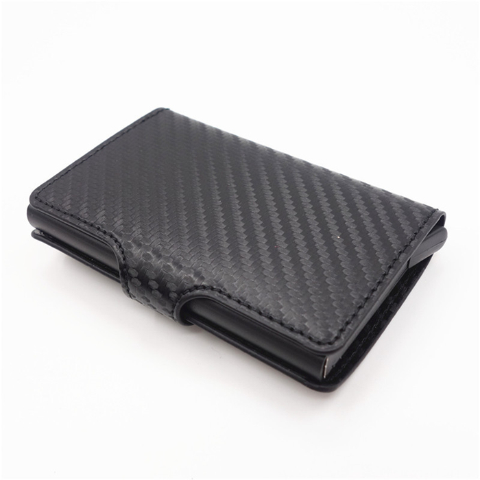 Fashion Unisex Carbon Fiber Credit Card Holder RFID Wallet Promotional