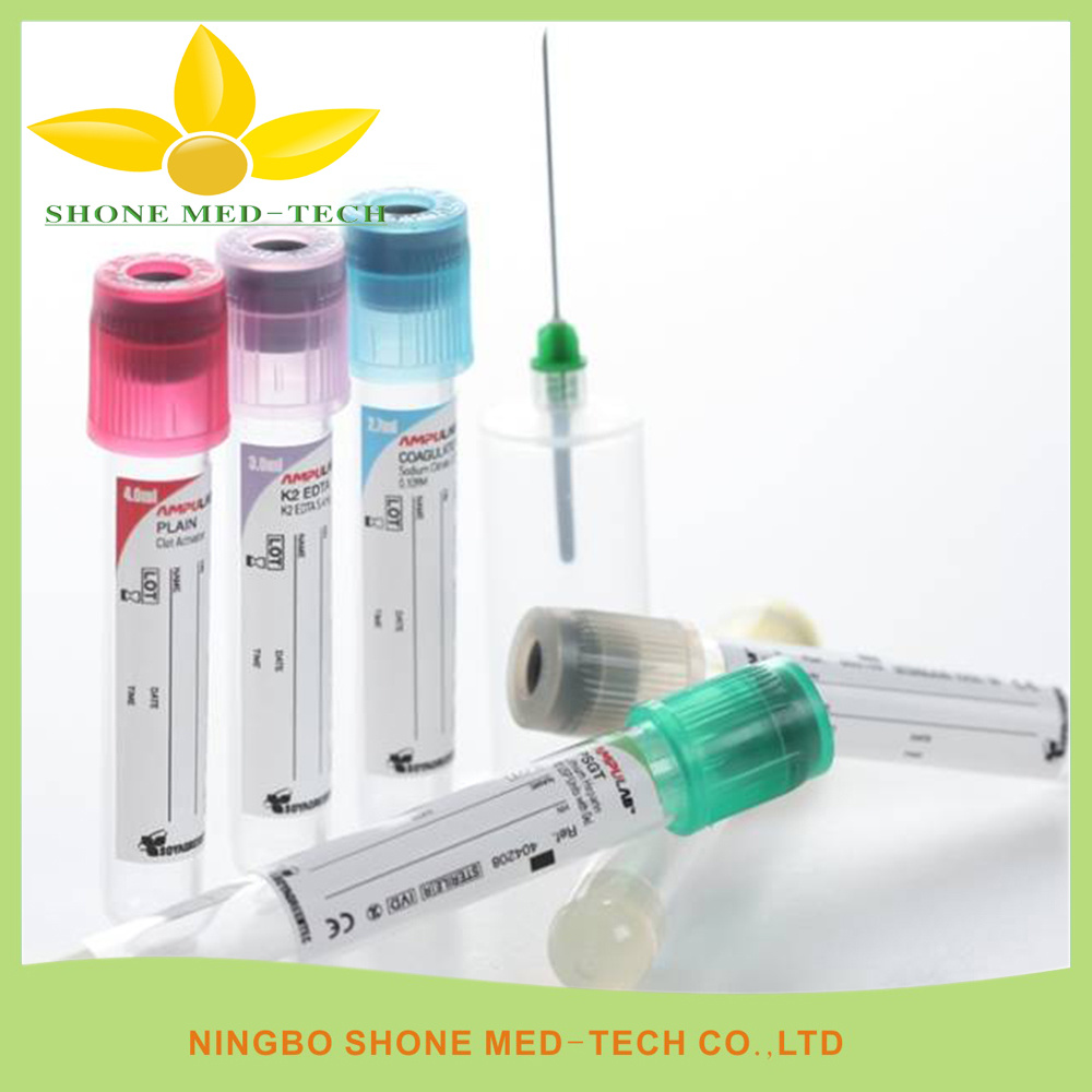 Plastic Sterilization Blood Test Tube with Purple Cap