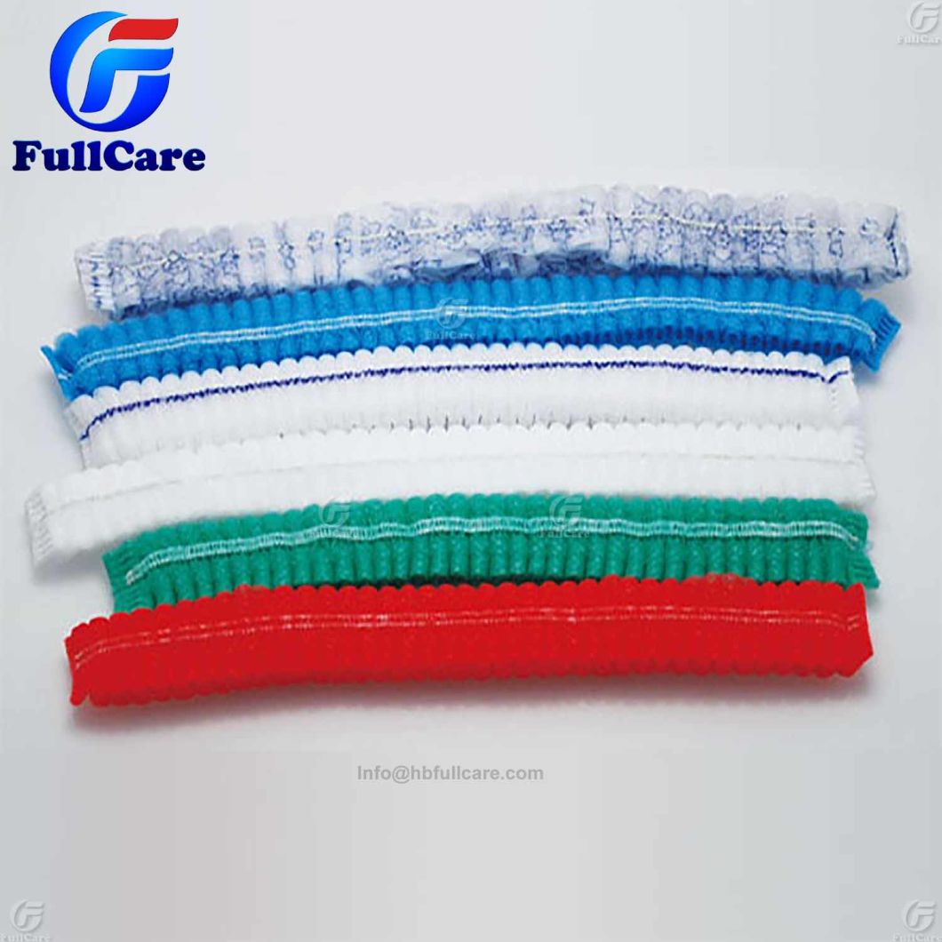 Disposable Single & Double Elastic Bouffant Mop Clip Crimp Cap Nurse Cap Doctor Cap Nonwoven Cap Medical Cap