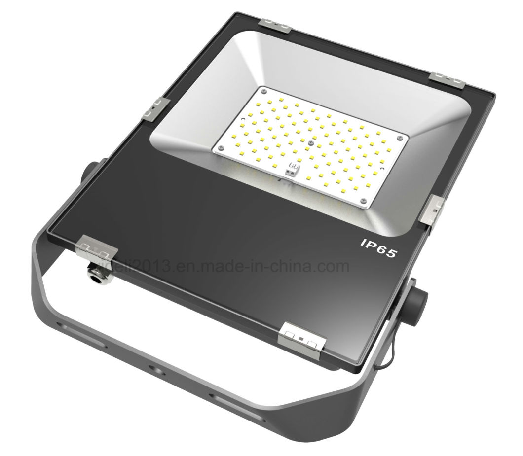 Aluminum+Tempered Glass Slim SMD Outdoor LED Flood Light