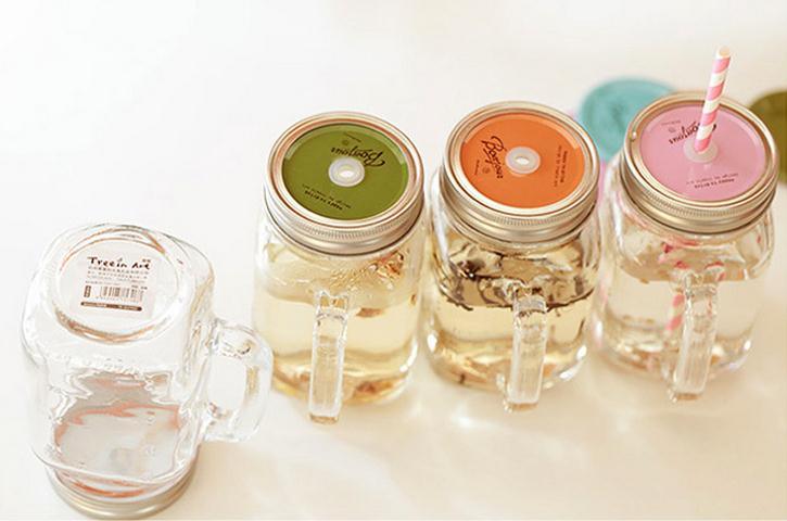 Promotional New Product 16oz Plastic Mason Jar with Straw