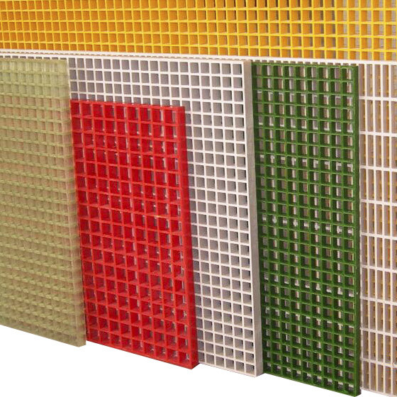 Fiberglass FRP GRP Mesh Grating for Trench Cover, Stairs, Platform, Car Wash Bar