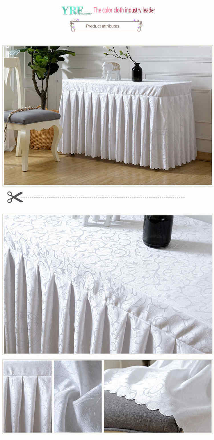Luxury White Sequin Table Skirt