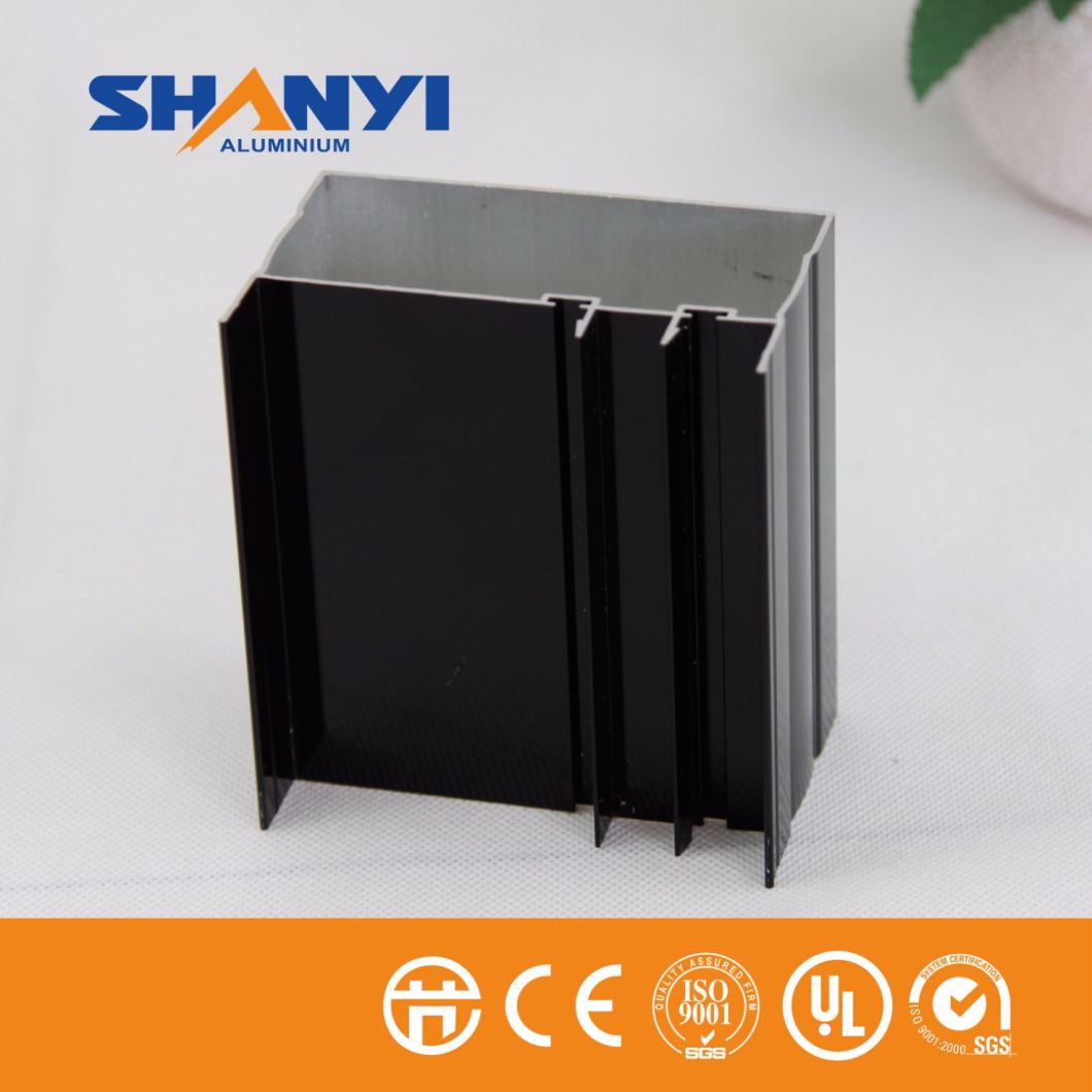 Electrophotetic Coating Black Aluminium Profile for Windows Doors Industry Building Material