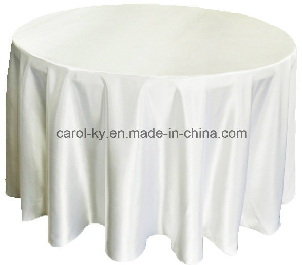 Round Plain Satin Hotel Table Cloth