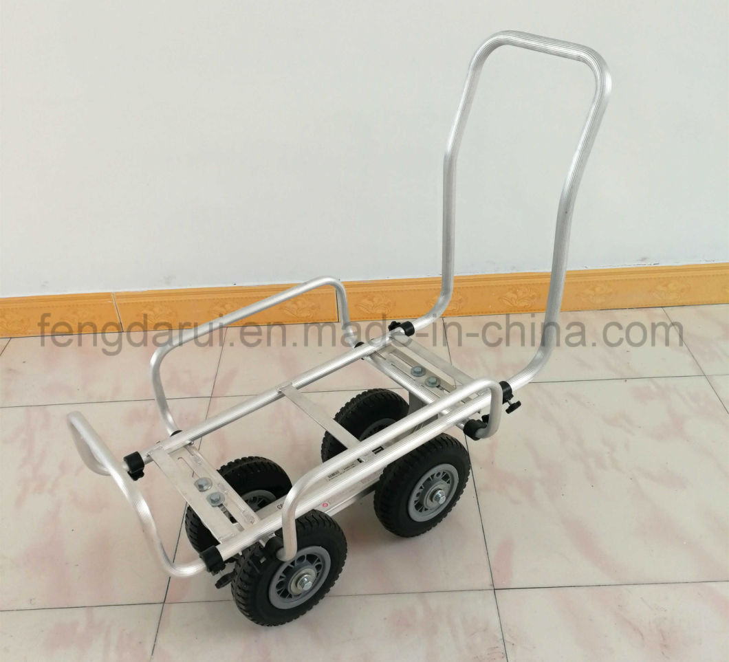 Folding Aluminum Garden Tool Cart Tc4513al with Four Pneumatic Wheels
