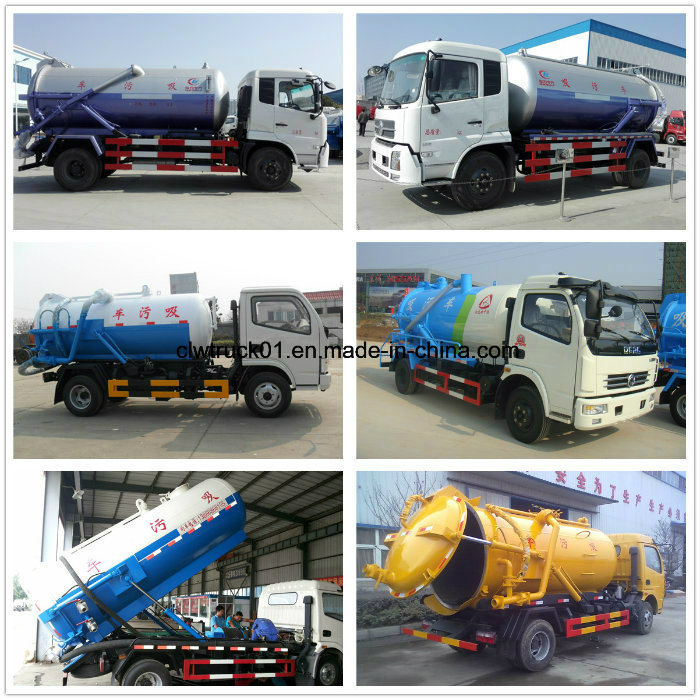 99HP Cylinder Carbon Steel Tank Mini Suction Truck 3cbm Vacuum Sewage Disposal Trucks