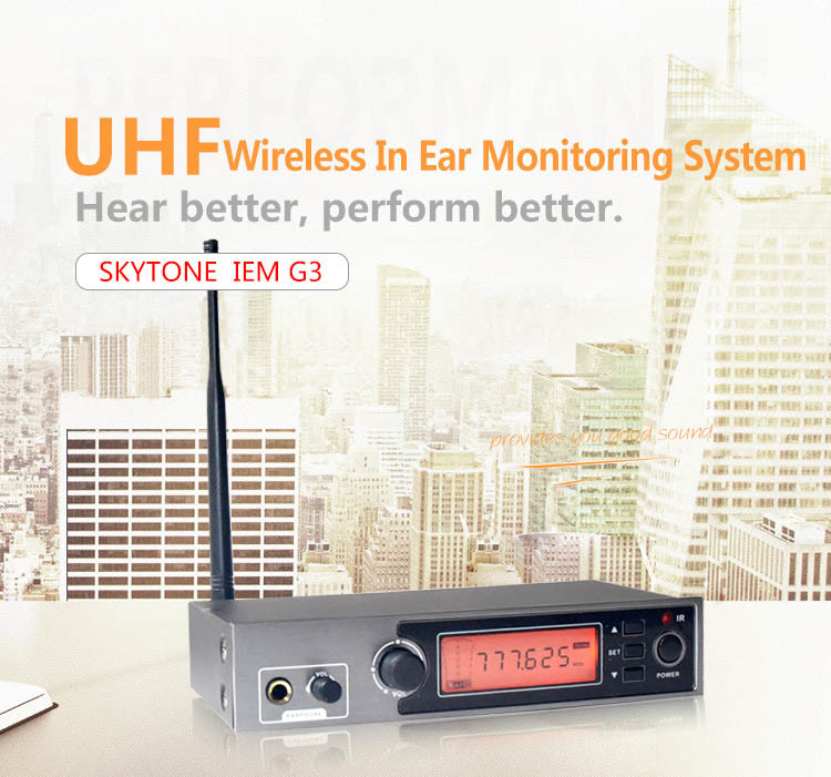 Audio System UHF Microphone in Ear Monitor