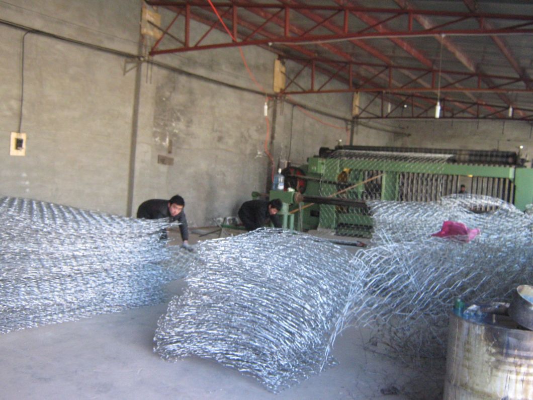 Hot Dipped Galvanized Hexagonal Wire Mesh Riverbank Gabion Box