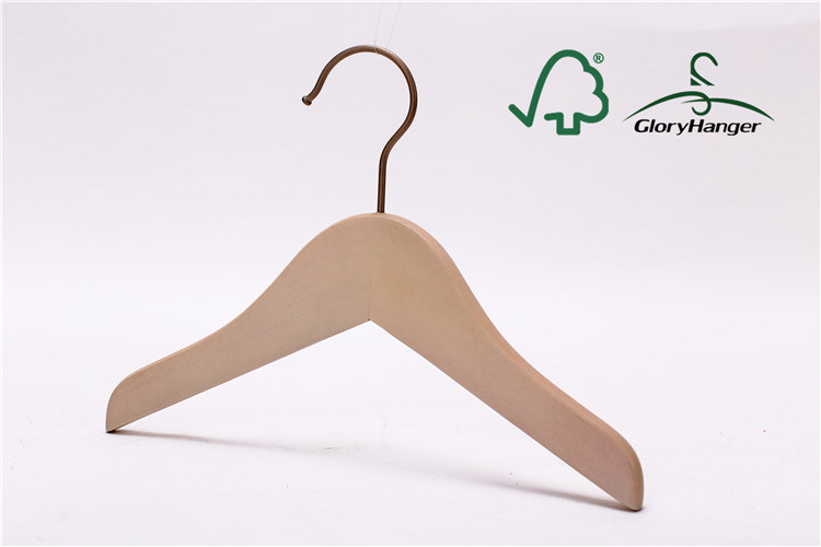 Hot Sale Wooden Kids Bottom Hanger with Clips for Pants (GLWH201)