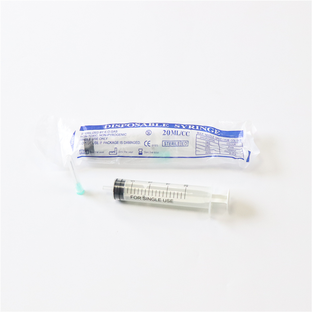 Disposable 50ml/20ml Syringe with Needle Luer Clip