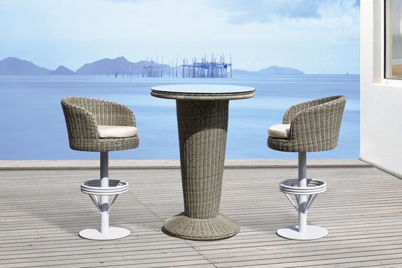 Fany Bar Chair Outdoor Rattan Bar Table with Bar Chair