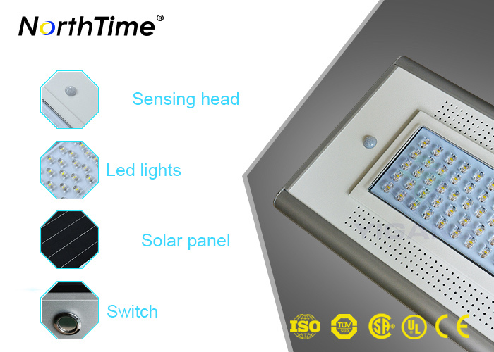 Solar Powered Street Light LED Outdoor Lighting Fixture with Sensor 6 Watt - 120 Watt